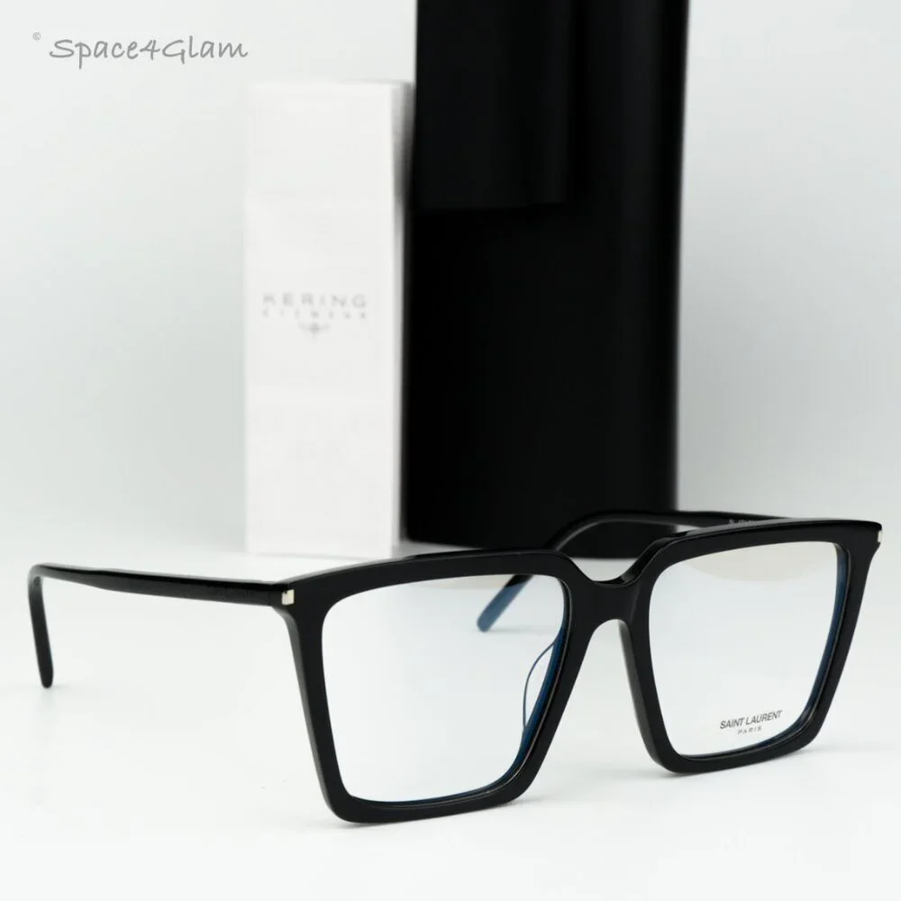 Saint Laurent Women Eyeglasses Black Demo Square SL474OPT 001 BRAND NEW